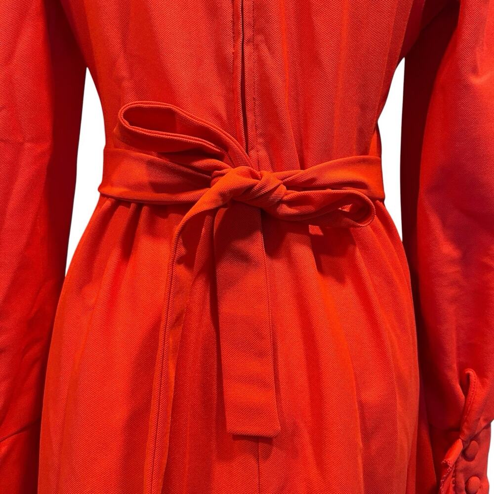 Vintage 70s JC Penney Red Ruffle Maxi Dress Sz M - Picture 14 of 16